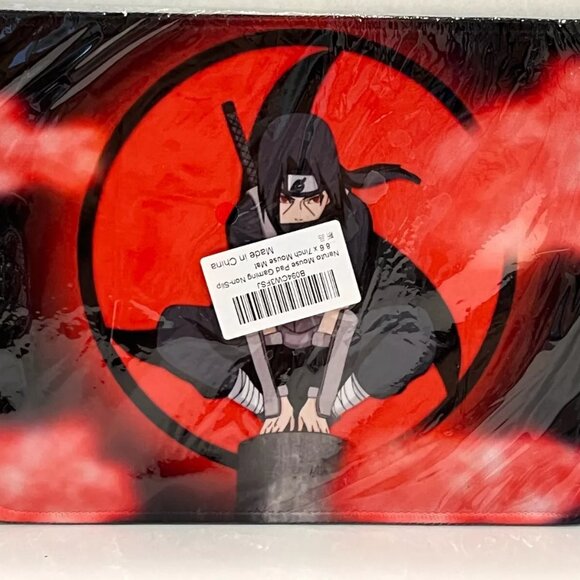 Naruto Anime Red Black Mouse Pad Non-Slip Gaming 8.6 x 7" Mat, NEW - Picture 1 of 2